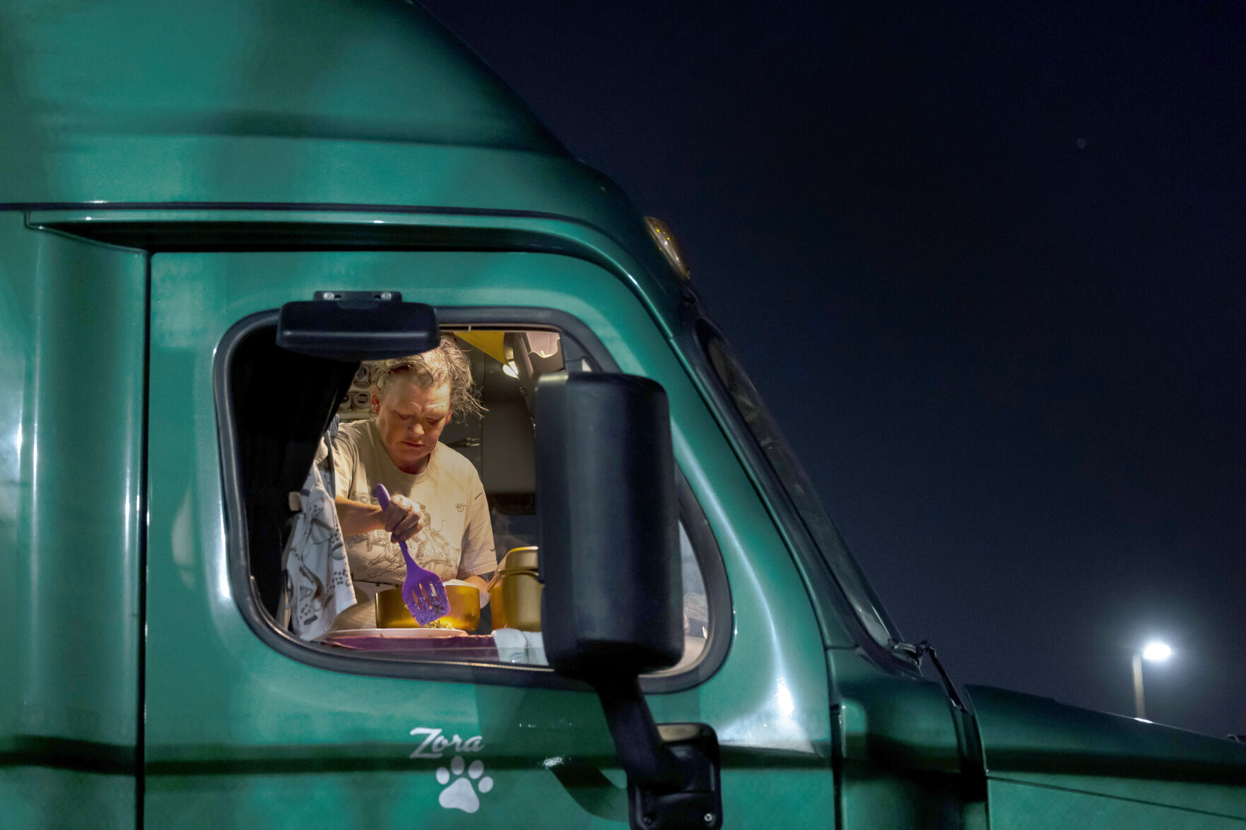 A Holiday Feast, Cooked in the Cab of a Truck